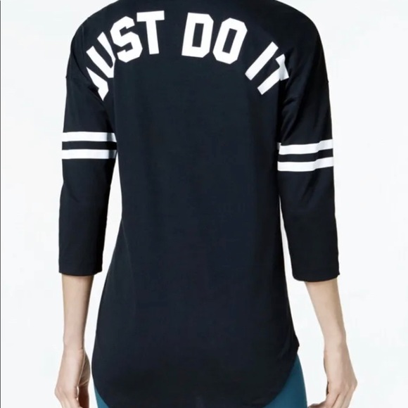 SOLD - Nike Just Do It Spirit 3/4 Sleeve Tee - Picture 2 of 4